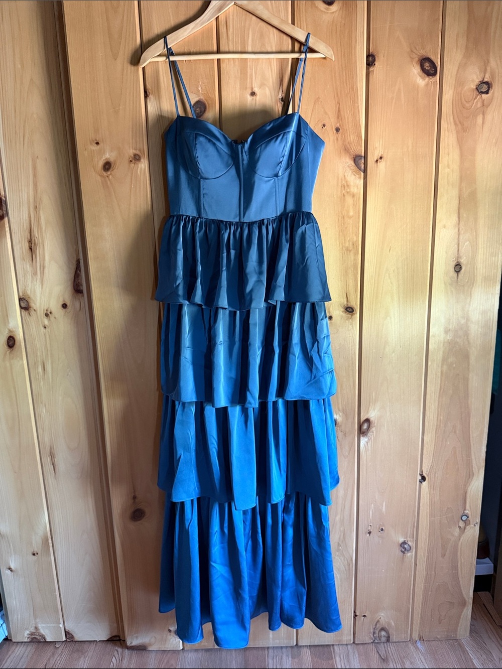 Birdy Grey French Blue Satin Lola Bridesmaid Dress
